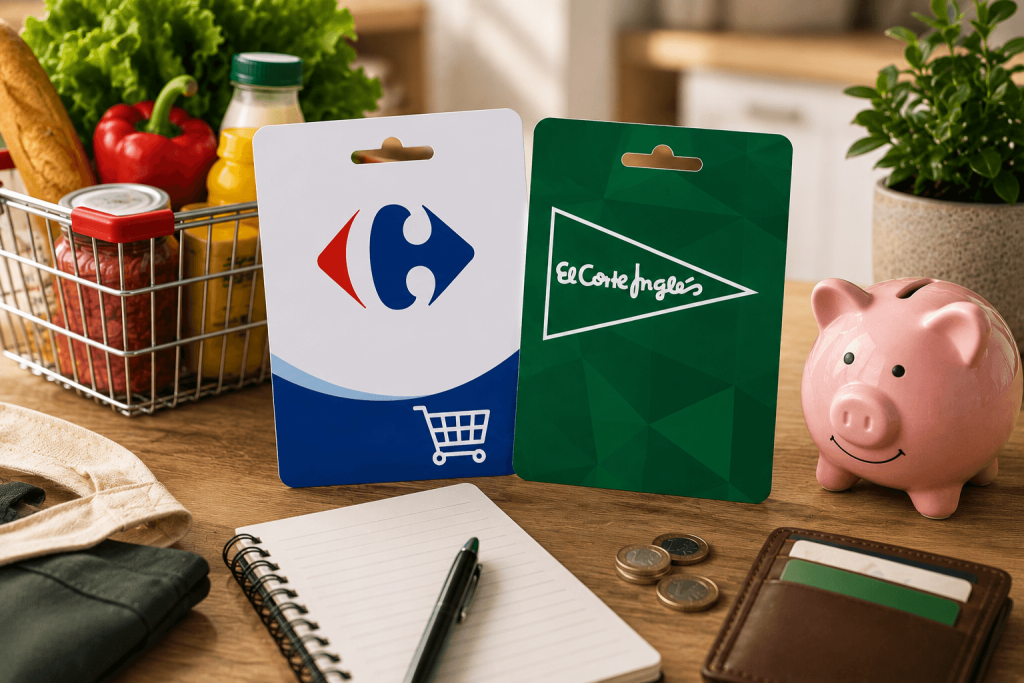 Cómo ahorrar más en Carrefour y El Corte Inglés con tarjetas regalo 